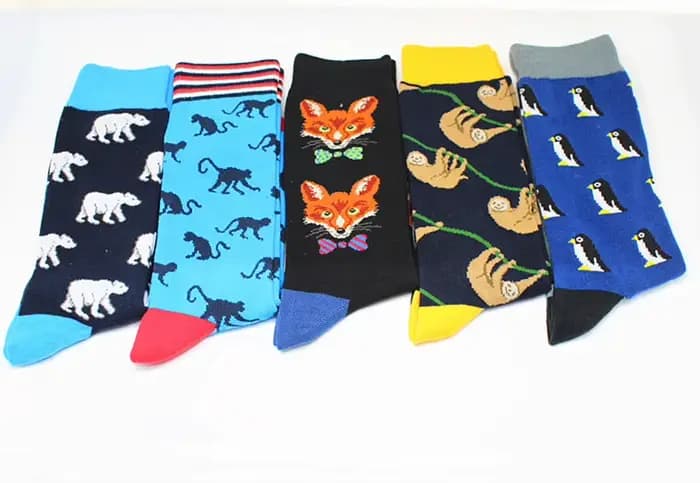 Harajuku heureux hommes chaussettes drôle