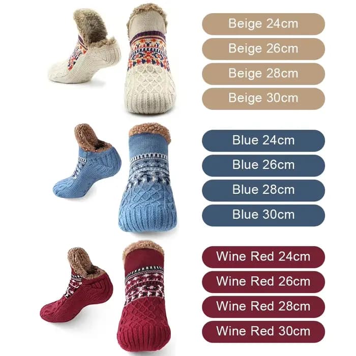 Chaussettes thermiques épaisses antidérapantes pour hommes/femmes