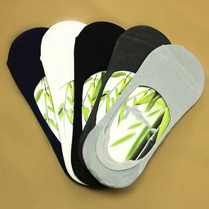 Chaussettes invisibles respirantes en bambou pour hommes