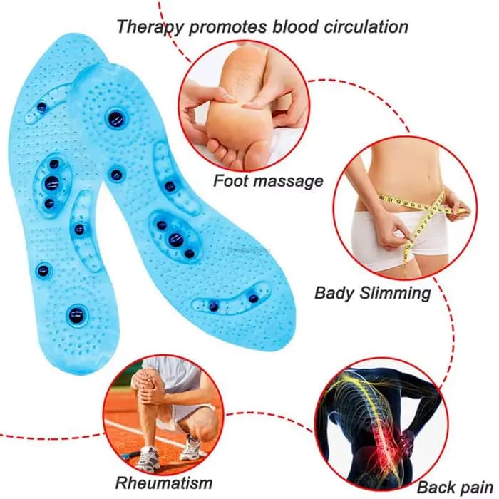 Acupression sur pied chaussures semelle intérieure aimant Massage semelles en Silicone pour hommes médicaux augmenter le temps femmes perdre du poids semelle de chaussure