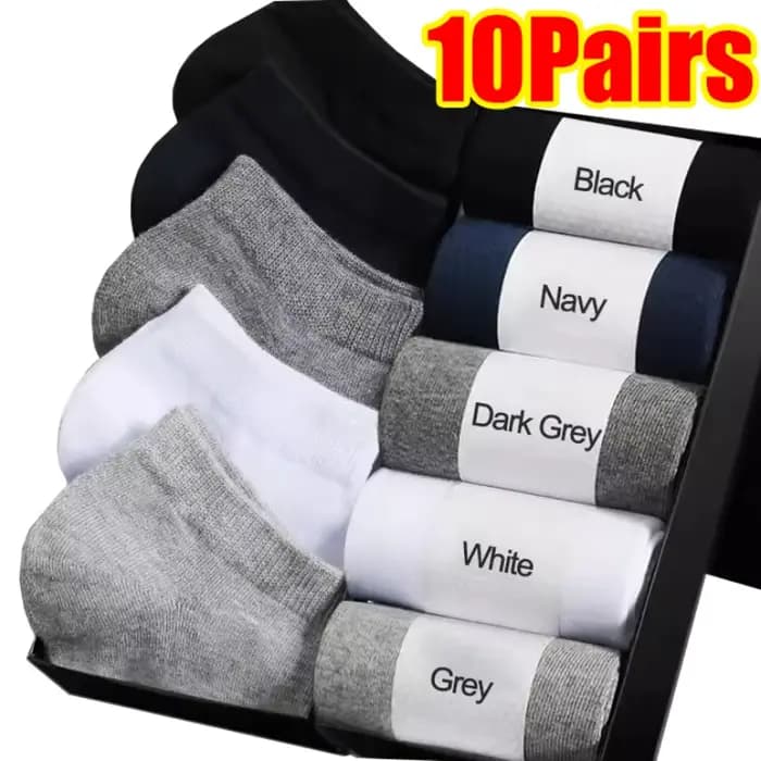 Chaussettes Courtes en Coton Respirant pour Homme et Femme