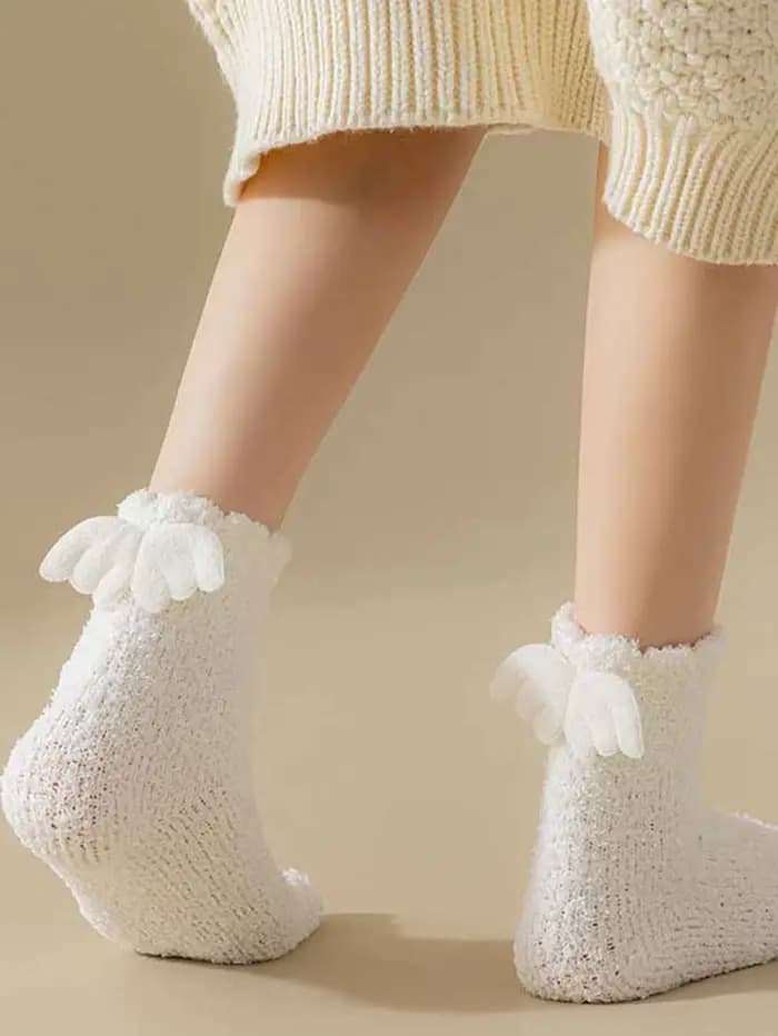 Chaussettes épaisses en coton doux pour femmes