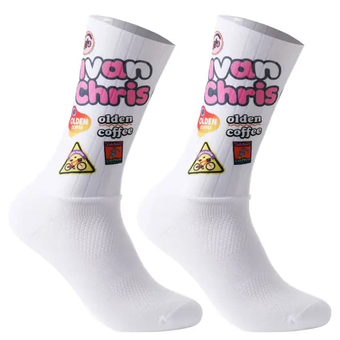 Chaussettes de cyclisme antidérapantes en silicone Aero Whiteline BMAMBAS 2026 pour hommes, chaussettes de sport pour vélo, course à pied, cyclisme, Calcetines