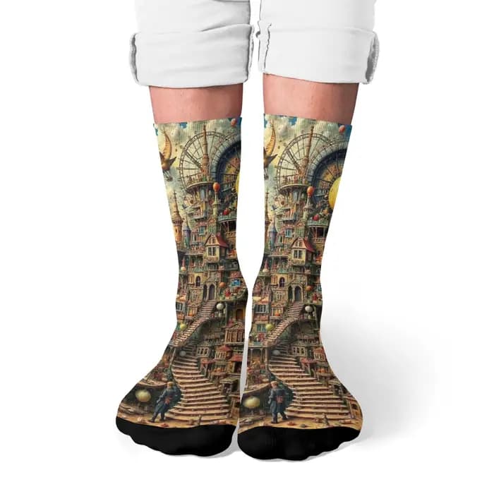 Catégorie de création d'image couleur fantaisie Chaussettes Nouveauté Amusant Joyeux Halloween