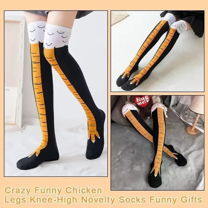 Chaussettes au-dessus du genou pour femmes, cuissardes hautes et longues, nouveauté amusante, chaussettes pattes d'animaux de dessin animé, cadeau créatif pour femmes
