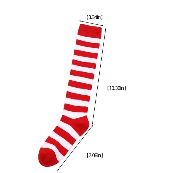 Chaussettes mi-mollet tendance à rayures fines pour femmes