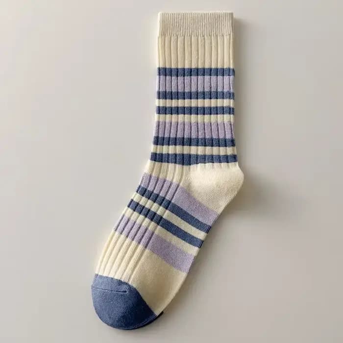 Chaussettes Vintage en coton tricoté pour femmes