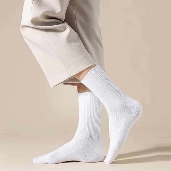 Chaussettes rayées en coton pour hommes