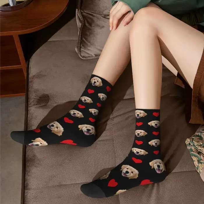 Chaussettes personnalisées avec Photo de chien
