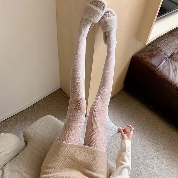 Collants en résille de style punk pour femmes
