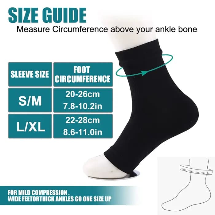 1 paire de chaussettes de Compression unisexes, attelle de soutien de la cheville, conception apaisante pour hommes et femmes, bas de Compression de jambes confortables