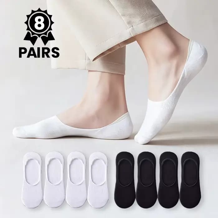 8 paires/lot de chaussettes invisibles pour hommes