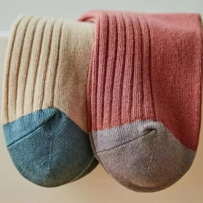5 paires de chaussettes imprimées rayées pour femmes