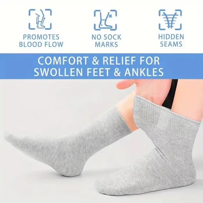 7 paires de chaussettes pour diabète sans liaison pour hommes