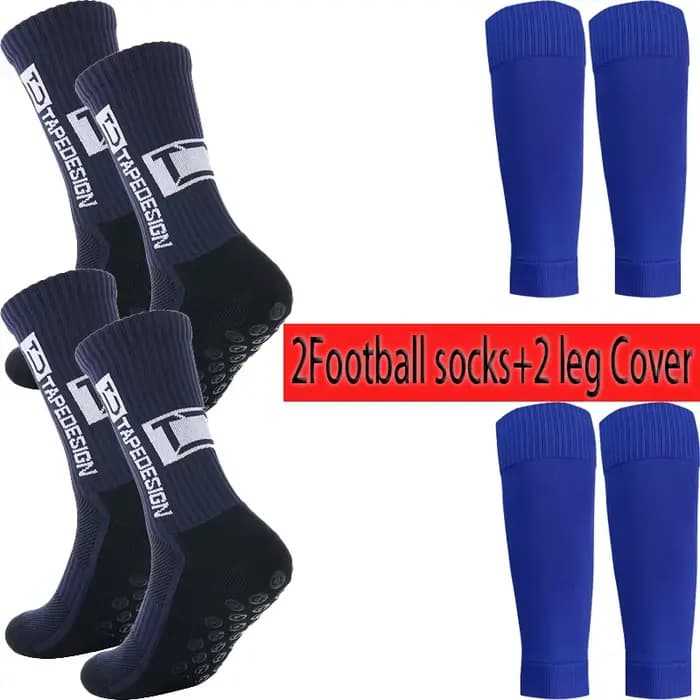 2/4 paires de chaussettes de sport TC bleu marine pour hommes et femmes