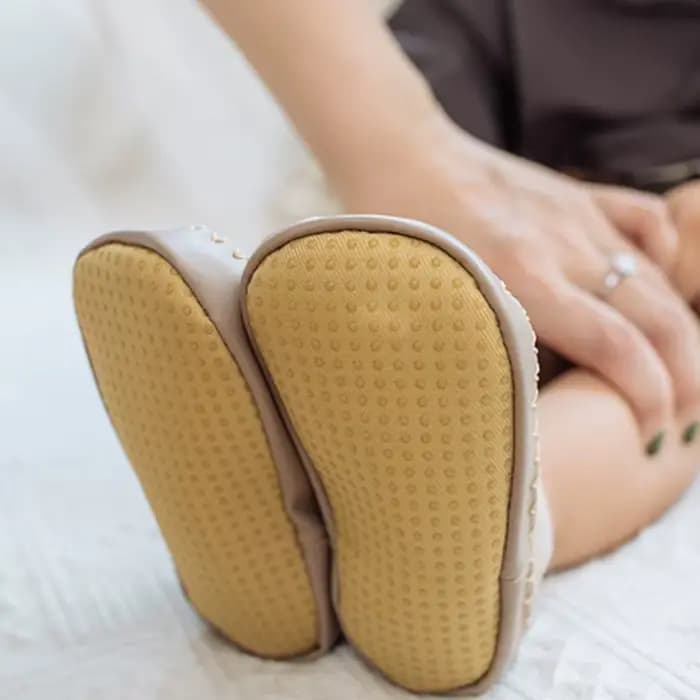 Chaussettes pour bébé, pantoufles avec semelles en caoutchouc