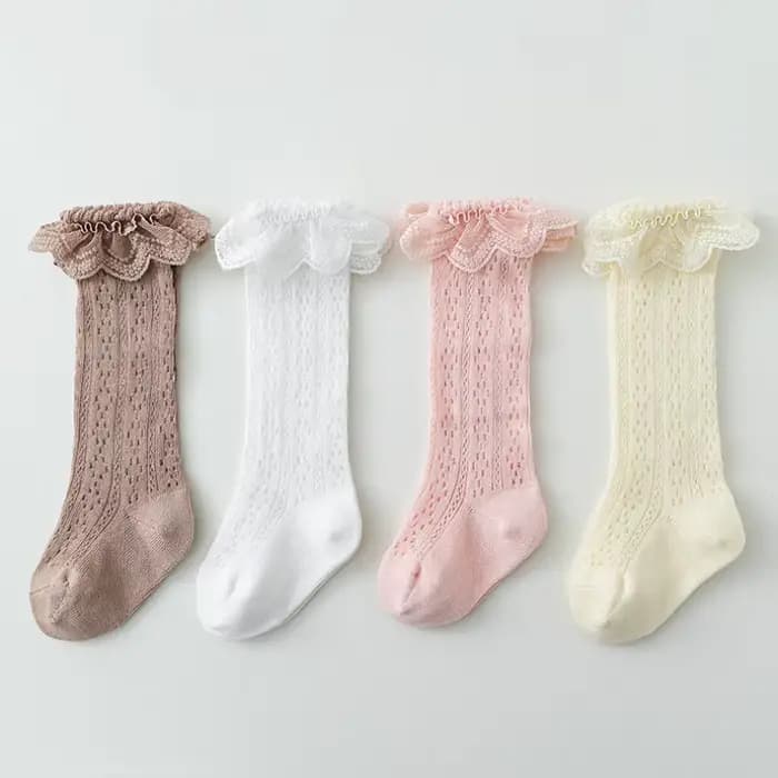 Chaussettes hautes en dentelle pour bébé
