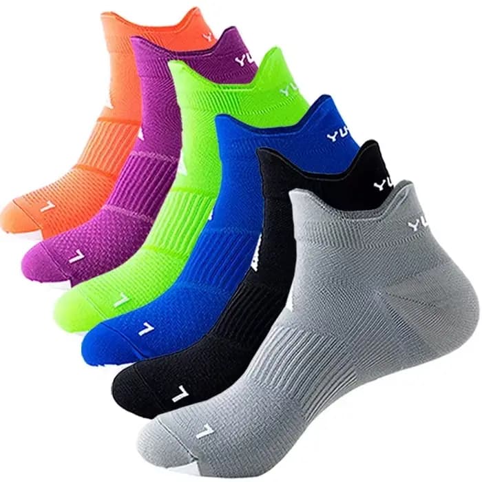 Chaussettes de course marathon homme femme, chaussettes de sport professionnelles, chaussettes de fitness épaisses et rembourrées, chaussettes courtes basses type bateau