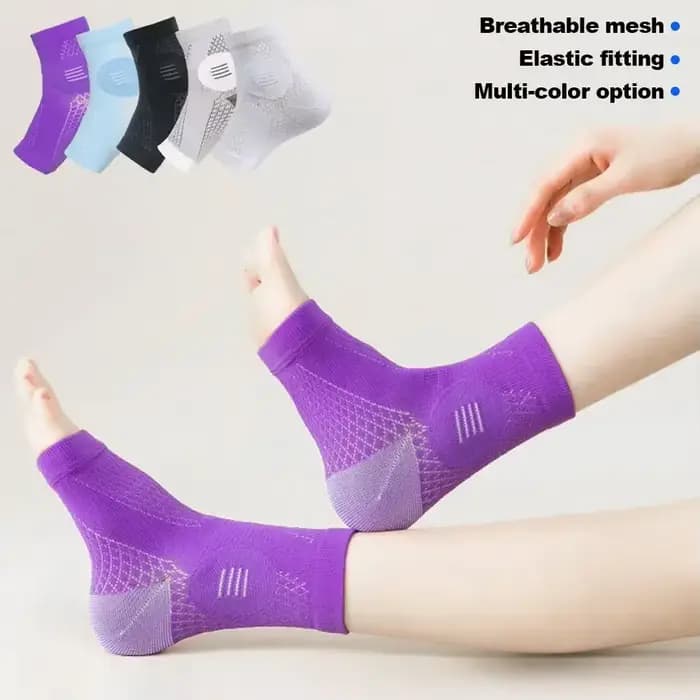 1 paire de chaussettes de neuropathie-thérapie de neurite périphérique Compression diabétique bout ouvert manchons de