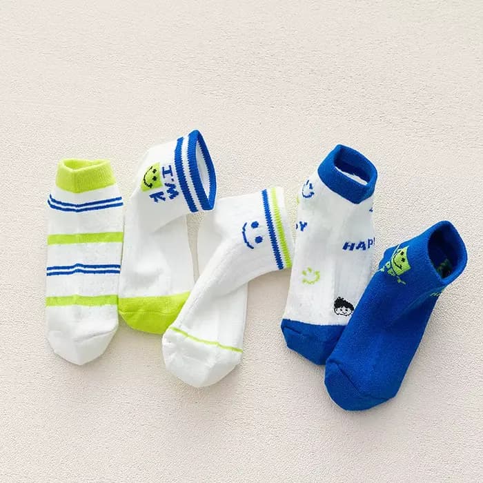 5 paires de chaussettes d'été en maille pour enfants