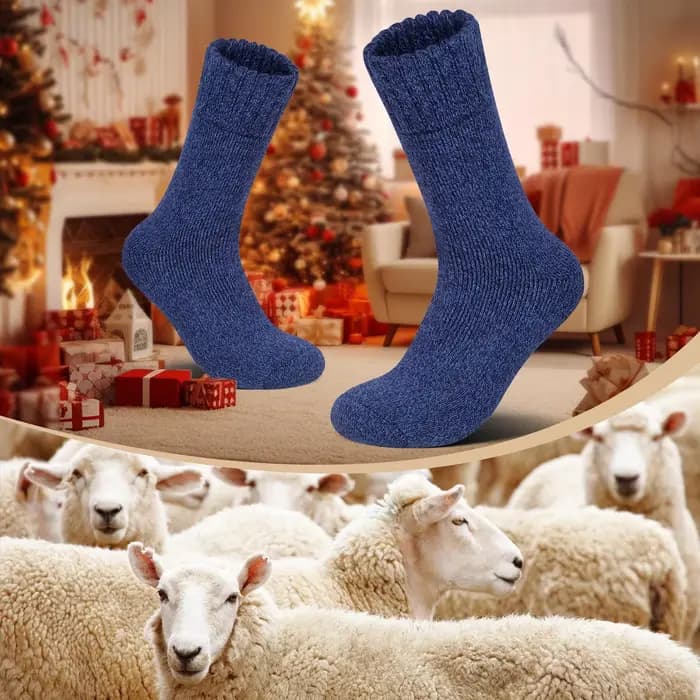 3 paires de chaussettes d'hiver en laine épaisse pour hommes