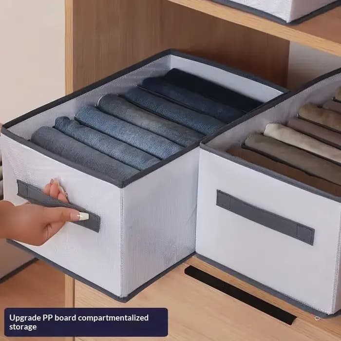 Organisateur de tiroir pliable en tissu avec poignées, boîte de rangement multi-compartiments pour chaussettes, sous-vêtements, placard de chambre