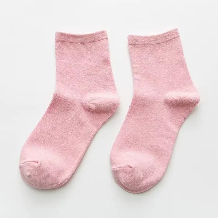 Chaussettes solides en coton pour femmes