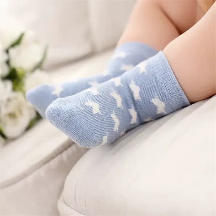 5 paires/lot enfants chaussettes en coton doux garçon fille bébé infantile mode rayure chaud pour automne hiver 0-6 ans
