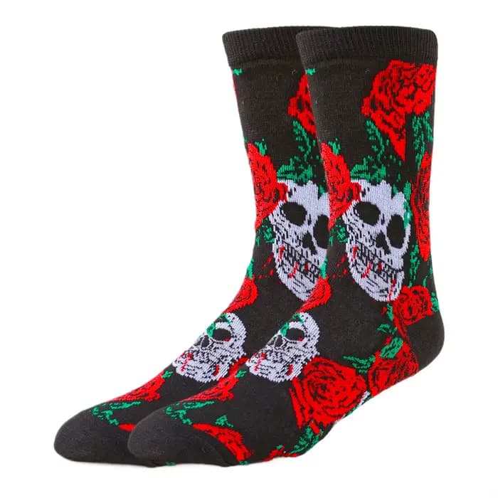 Hommes femmes tube chaussettes sport misfits crâne rose concepteur nouveauté créative drôle heureux style de rue