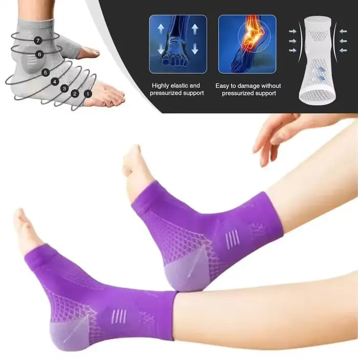 1 paire de chaussettes de neuropathie-thérapie de neurite périphérique Compression diabétique bout ouvert manchons de