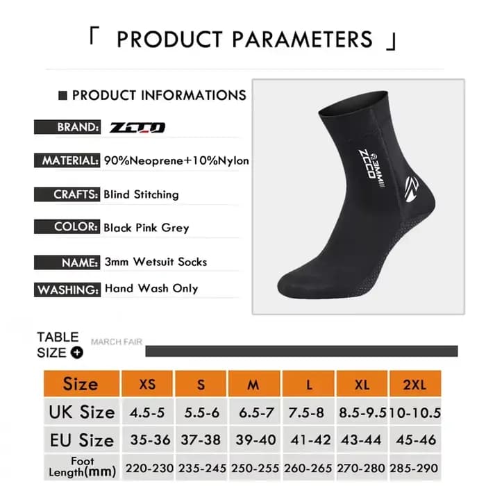 Chaussettes en néoprène antidérapantes et respirantes de 3mm, bottes de plongée chaudes pour hommes et femmes, bottes de natation en plein air, de surf, livraison directe