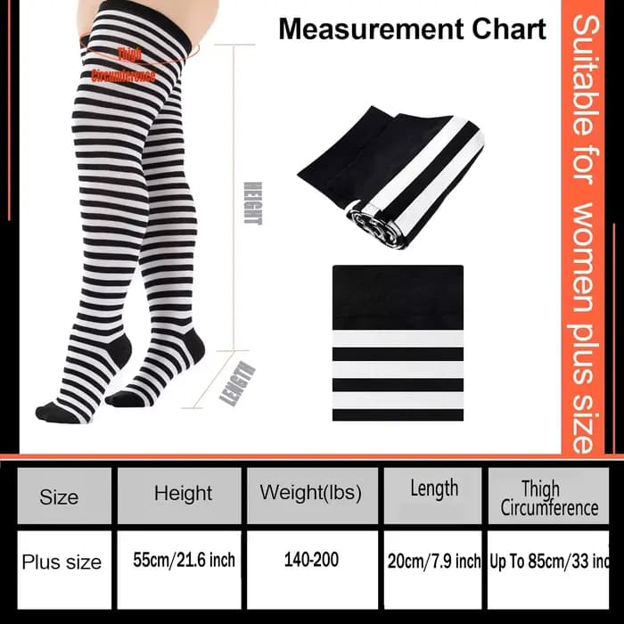 Chaussettes hautes grande taille jusqu'à 200lb