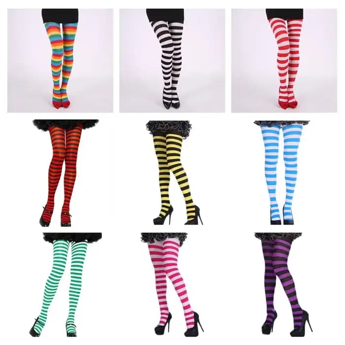 Collants rayés de noël