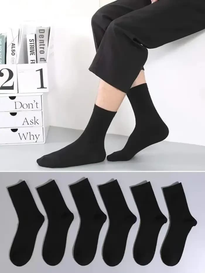 6 paires de chaussettes mi-longues pour hommes