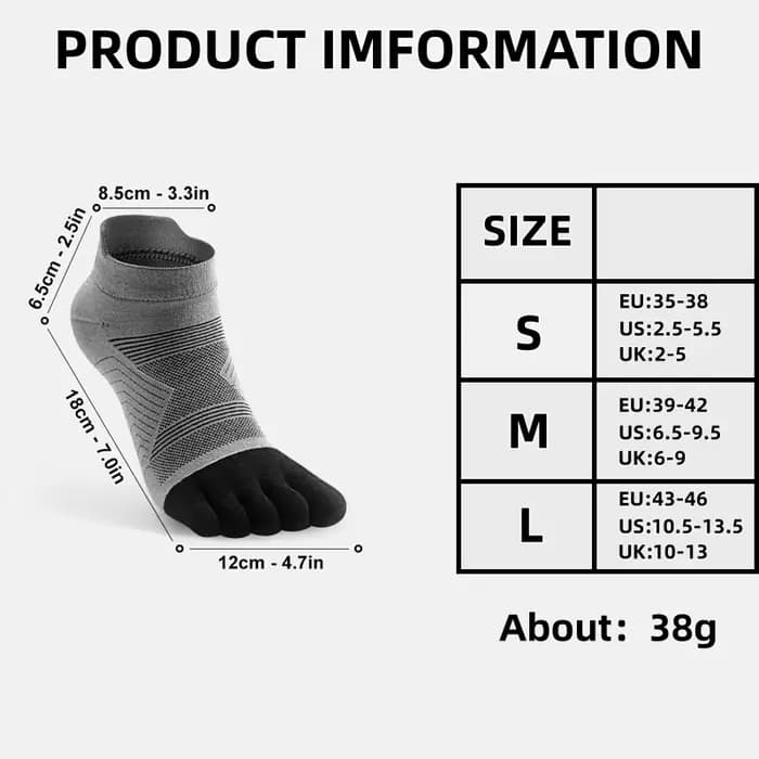 Chaussettes à cinq orteils en laine mérinos