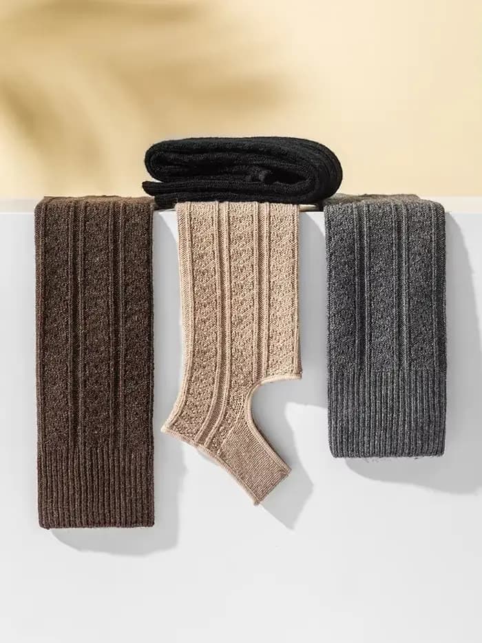 Chaussettes hautes en tricot sans pression pour femmes