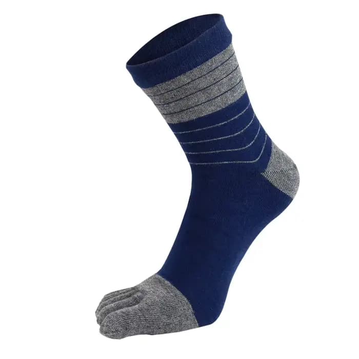 Nouvelles chaussettes à cinq doigts pour homme peigné respirant coloré coton sueur déodorant antibactérien mode Sport
