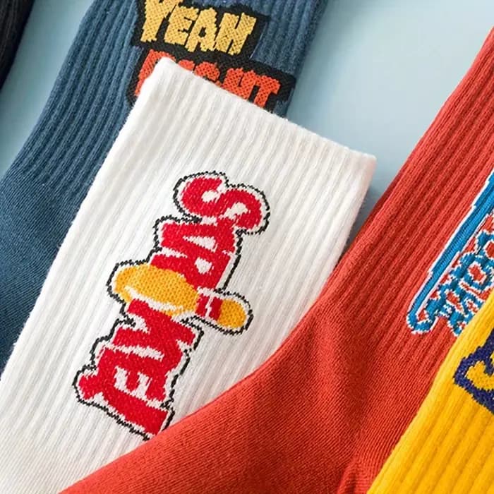 10 paires de chaussettes de skateboard Street Boy à la mode et tendance