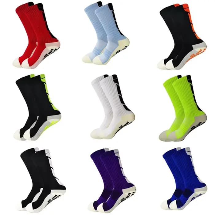 1 paire nouveaux hommes femmes doux respirant anti-dérapant chaussettes de Football en cours d'exécution