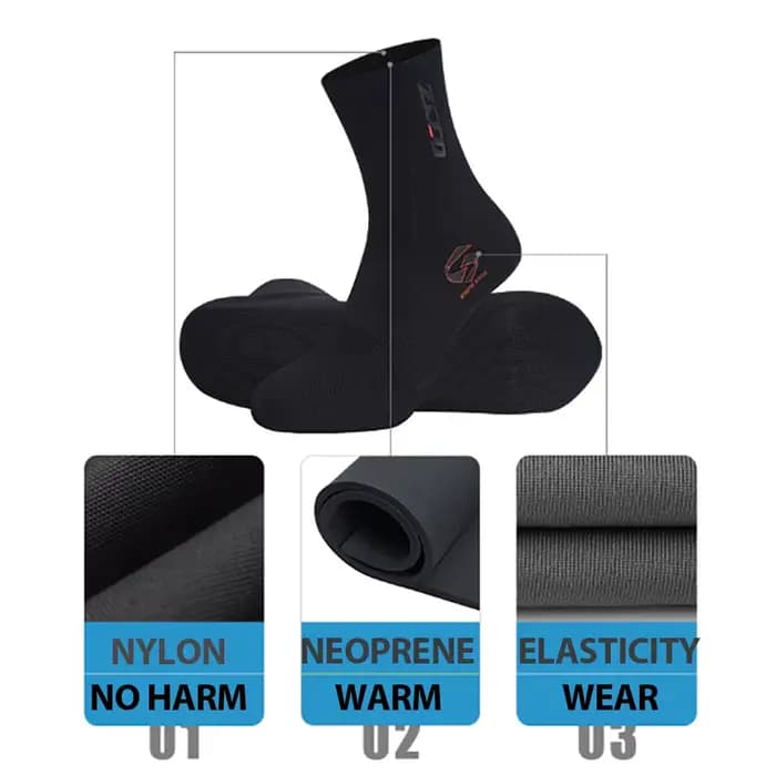 Chaussettes de plongée en néoprène pour hommes et femmes