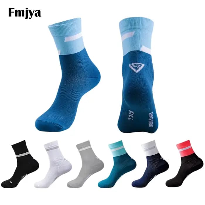 Chaussettes de sport de plein air Elite pour hommes, coussin respirant, Tube central, Marathon, course à pied, Fitness, entraînement de gymnastique, chaussettes de cyclisme