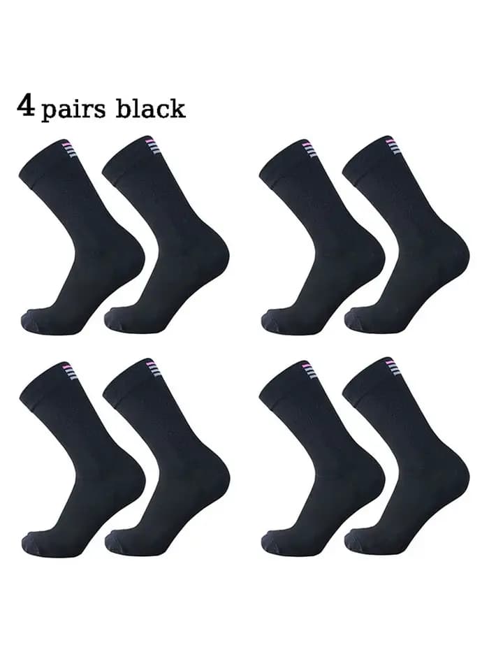 4 paires de chaussettes de cyclisme mi-longues RA pour hommes et femmes