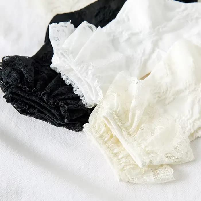 Femme chaussettes Lolita Style noir blanc