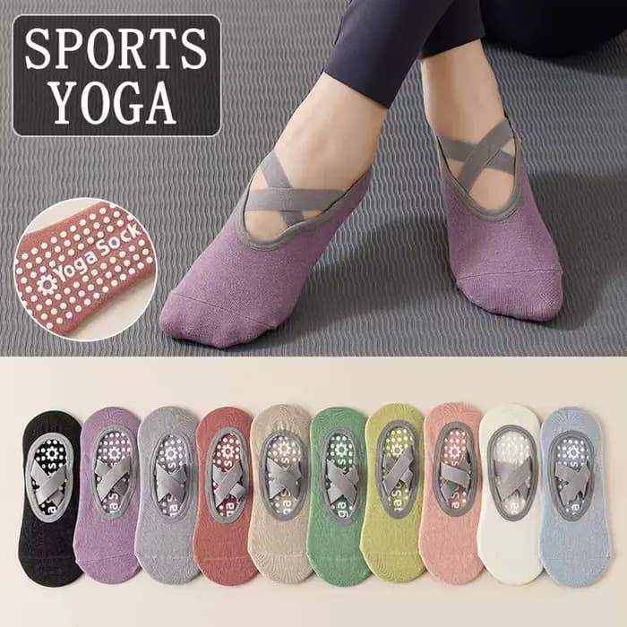 Dreamlikelin 1 paire de chaussettes de Pilates antidérapantes pour débutantes
