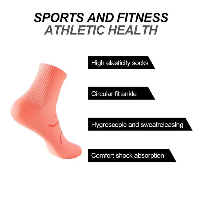 Chaussettes de course professionnelles respirantes et antidérapantes