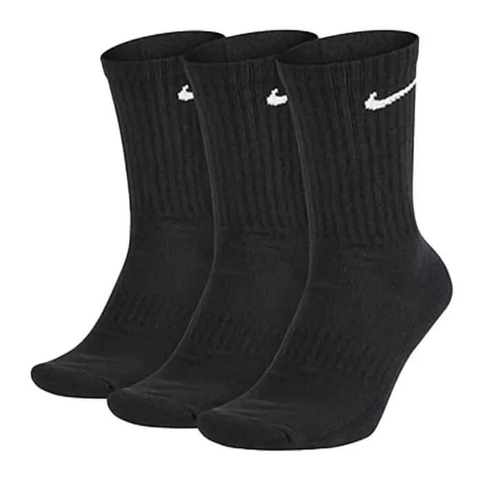 NIKE Logo chaussettes de sport paquet de 3 évacuant l'humidité respirant rembourré soutien athlétique équipage unisexe SX7664-010