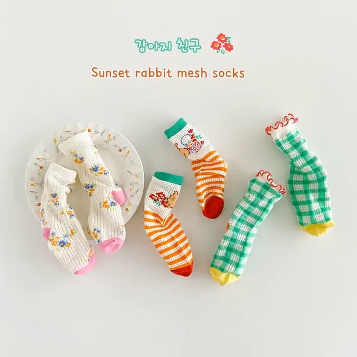 Chaussettes rayées en maille pour enfants, chaussettes confortables pour bébé, mollet pour enfants, garçons et filles, printemps, 3 paires par sac