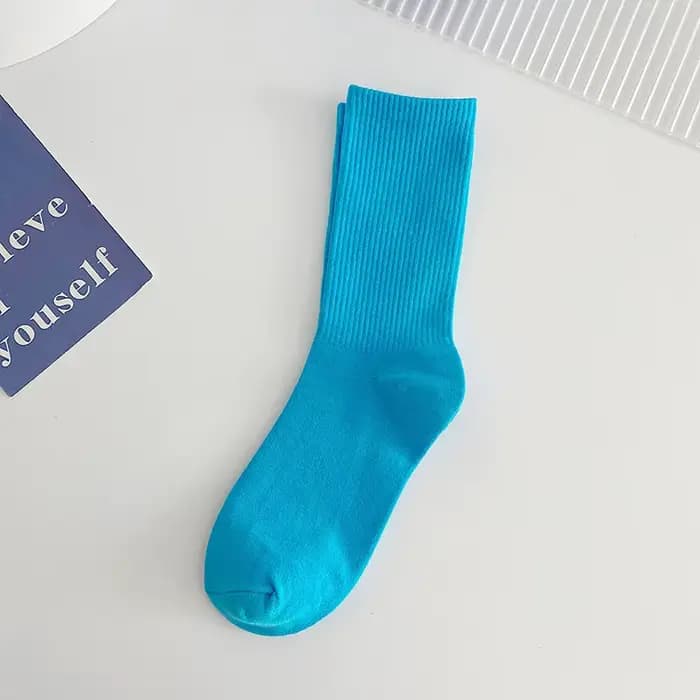 1 paire de chaussettes bleues pour femmes