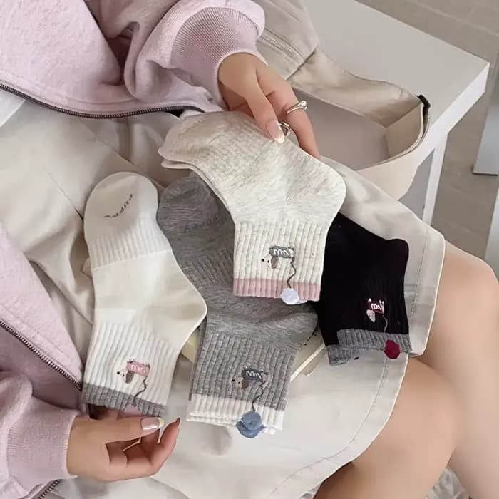 Chaussettes tricotées en coton pour femmes