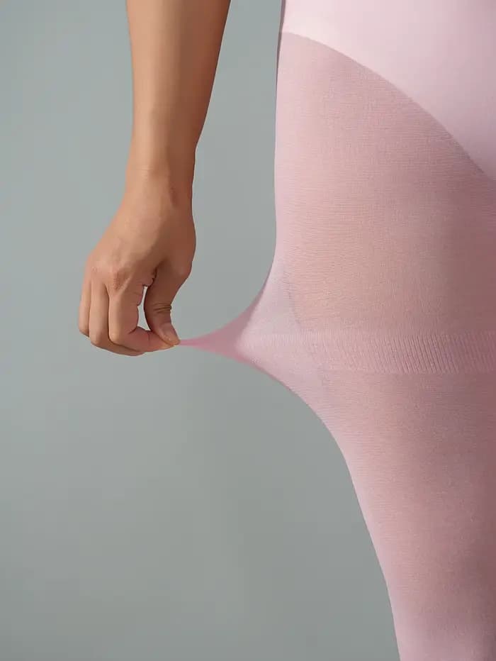 1 paire de collants de compression roses pour femmes